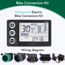 S866 Elektrofahrrad UART 2-Display Digital E Scooter Kabel Ebike Smart Fahrradcomputer Fahrradtacho Wasserdicht Straße