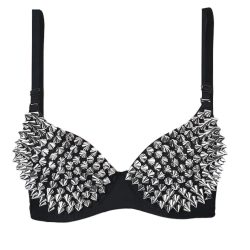 Neue Sexy Dessous Unterwäsche Bhs für Frauen Steampunk Spike Nieten Bh Top Wireless-Bh Fashion Party Club Tops Weibliche Unterwäsche
