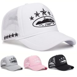 Mode Neue Unisex Druck Baseball Hüte Hip Hop Atmungsaktive Persönliche Sonnenschirm Mesh Vielseitig Straße Snapback Hüte Trucker Caps