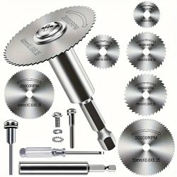 Schnellarbeitsstahl-Sägeblätter, 10 Stück, 1/4 Zoll Sechskantschaft, universell passend für Schleifmaschinen, Metall-/Holz-/Kunststoff-Trennscheiben, langlebiges rotierendes T