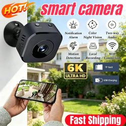 Neue Mini 6K WLAN-Sicherheitskamera Full HD Überwachungskamera Zwei-Wege-Audio Bewegungserkennung Infrarot-Nachtsicht Heimüberwachung
