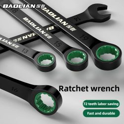 BAOLIAN Dual Directional Fast Plum Blossom Ratschenschlüssel, automatisches Schraubenschlüsselwerkzeug mit kleiner Öffnung und doppeltem Verwendungszweck in Industriequalität
