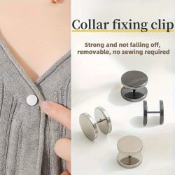 2/4 Stück nahtloser Spiral-Schnallen-Clip-Manschettenverschluss für modische Knöpfe auf Pullovern, Kragen, Befestigungsclip, Vermeidung der Kleiderschrank-Fehlerfunktion