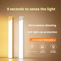 1 Stück kabellose wiederaufladbare LED-Schrankleuchte mit Bewegungsmelder ? ideal für Schrank, Küche, Kleiderschrank, Treppen ? batteriebetriebene Nacht