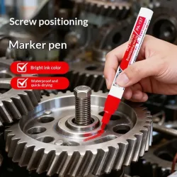 NONE, # 2 * Schrauben-Positionierungs-Markierungsstift, wasserfest, schnell trocknend, permanenter Markierungsstift für die mechanische Wartung und Montage von Motorrädern und Autos