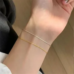 Gute Qualität Damen High-End-Edelstahl Armbänder Box Kette Clip Perlenkette Mode Damen schmuck Trend Geschenk Großhandel