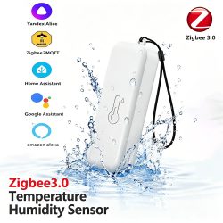 Zigbee 3.0 IP65 Wasserdichter Temperatur- und Feuchtigkeitssensor für Innen und Außen, Kompatibel mit Alexa, Yandex, Zigbee2MQTT, Home Assistant