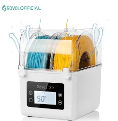 Sovol 2 Rollen Filament-Dörrgerät, Spulenhalter, Filamente, Trockenbox für 1,75 mm, 2,85 mm ABS, PLA, PETG, TPU, FDM-Material, 3D-Drucker