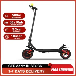 M1Max Elektroroller für Erwachsene mit Blinkern, 500W Motor, 35 km Reichweite, 36V 10Ah Akku, 10 Zoll Reifen, 120kg Traglast, faltbarer E-Scooter für Pendler