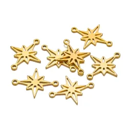 20 Stück Edelstahl Sternverbinder Charms für DIY Ohrringe Herstellung Zubehör Schmuckherstellung Armbänder Halskette Erkenntnisse