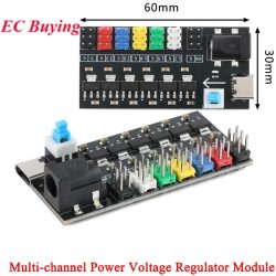 Mehrkanal-Wege-Spannungsreglermodulplatine Typ C DC-Buchse AMS1117-1,2 V/1,5 V/1,8 V/2,5 V/3,3 V/5,0 V 800 mA