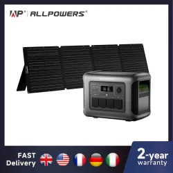ALLPOWERS R1500 LITE Tragbares Kraftwerk 1056 Wh LiFePO4-Batterie 1600 W (3200 W Spitze) Ausgang Solargenerator für Camping, Wohnmobil