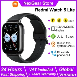 Xiaomi Redmi Watch 5 Lite Smartwatch, 1,96 Zoll AMOLED-Display, ganztägige Blutsauerstoff- und Herzfrequenzüberwachung, Bluetooth-Telefonanrufe Smartwatch