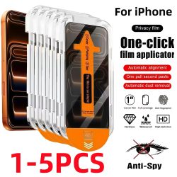 1?5 Stück Sichtschutzfolie Displayschutzfolie für iPhone 17, 16, 15, 14, 13, 12, 11 Pro Max 17Air16Por-Serie mit Installationswerkzeug