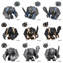 Mittelalterliche Krieger-Bausteine Figuren LOTR Gepanzerte Trollen in Verschiedenen Stilen Lehrreiches Spielzeug Weihnachtsgeschenk für Sammler