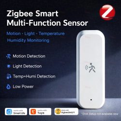 Zigbee 3.0 10G MmWave Menschlicher PIR-Bewegungssensor mit Temperatur-Feuchtigkeits-Beleuchtungsstärke-Monitor, unterstützt Tuya Smart Life Zigbee2MQT