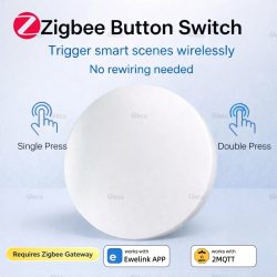 Zigbee Smart-Drucktaster Drahtloser Szenenschalter Ewelink App Fernbedienung Smart-Automation Szenario-Schalter Kompatibel mit Zigbee2MQTT