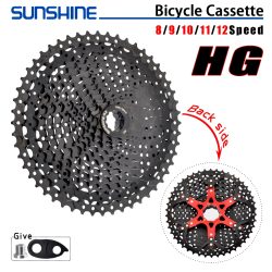 SUNSHINE MTB-Kassette 8/9/10/11/12 Geschwindigkeit 40/42/46/50/52T Schwarz K7 Kassettenritzel für SHIMANO HG-Struktur