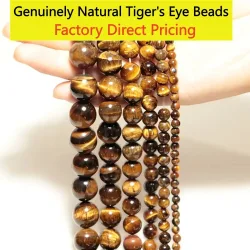 Naturstein Echte Gelbe Tigerauge Stein Perlen Runde Lose Spacer Perlen für Schmuck Machen DIY Armband Halskette Zubehör 15