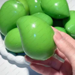 Knuspriger Mango-Stressball, weicher, farbwechselnder Mango-Squeezeball, ASMR-Sensorik, ADHS-Anti-Stress-Entlastung, Weihnachts-Fidget-Spielzeug
