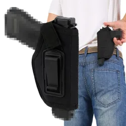 Taktisches Nylon-Holster, verdecktes Trageholster, Gürtelclip, Airsoft-Pistolenholster für G 17 19 P226 92 1911