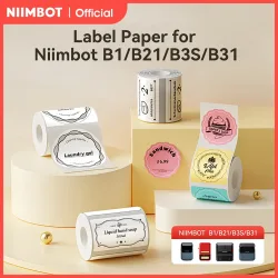 2 Rollen NIIMBOT B1 B21 B3S Thermoetiketten für Kleidung, Preis, Lebensmittel, selbstklebendes Etikett, wasserfest, für Büro, Taschendrucker, Etikettenpapier