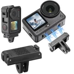 Für DJI Osmo Action 3/4/5 Magnetischer Schnellwechseladapter, faltbare Schnellwechsel-Zweiklauen-Halterung für DJI Action 5 Pro