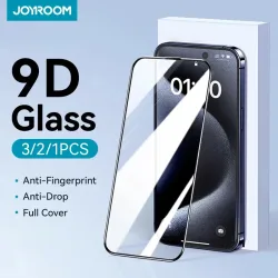 Joyroom 1/2/3 Stück HD-Glas-Displayschutzfolie für iPhone 16, 15, 14, 13, 12, 11 Pro Max, Vollbild-Schutz aus gehärtetem Glas für iPhone