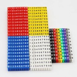 0,3?10 mm2 arabische Ziffern 0?9 0123456789   Nummer, Netzwerkkabel, Draht, C-Typ, Clip, Markierung, Etikett, Etikett, Kabelmarkierung, festsitzende Kabelhülle