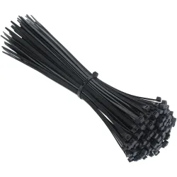 Kunststoff-Nylon-Kabelbinder 100 Stück Schwarz 5X300 Kabelbinder-Befestigungsring 3X200 Kabelbinder-Reißverschluss mit 5X200 Selbstverriegelnden Nylon-Kabelbindern