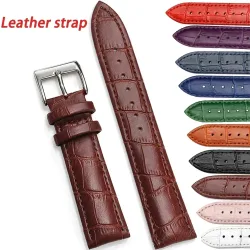 Leder-Uhrenarmbänder, 12/14/16/18/20 mm, 22 mm, 24 mm, Uhrenarmband, Stahl-Dornschließe, Zubehör, hochwertiges Armband