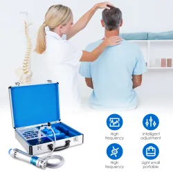 Ergonomisches ED-Behandungs-Stoßwellentherapiegerät mit 7 Köpfen, Schmerzlinderung, Gitter, Stoßwellen-Physiotherapie-Werkzeug, 220 V