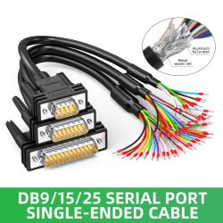 Industrielle DB9 DB15 DB25 Single Head Serial Port Draht Kupfer vergoldet 9/15/25Pin Terminal Stecker DB9/15/25 Verbindungsleitung
