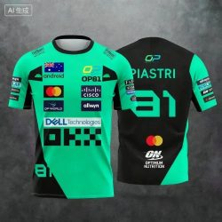Lando Norris Nummer 4 Neues Rennstil-Trikot Extremsport-Rennbekleidung Atmungsaktives Schnelltrocknendes Sportshirt Radsport-Oberteil