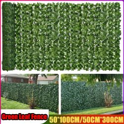 1M/3M Künstliche Grüne Blatt Zaun Panels Faux Privatsphäre Zaun Bildschirm Für Home Outdoor Garten Balkon Dekoration