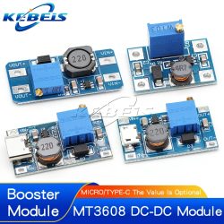 MT3608 DC-DC Einstellbares Boost-Modul 2A Aufwärtswandlerplatte Step-Up-Modul TYPE-C MICRO USB 2V-24V zu 5V 9V 12V 28V