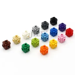 50 Stück MOC-Bausteine 4733 Ziegel, modifiziert, 1 x 1, mit Nieten auf 4 Seiten, DIY-Lernsteine, Großspielzeug, kompatibel mit großen Marken