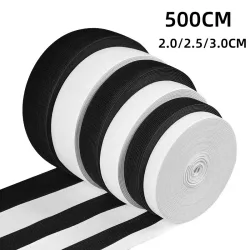 2/2,5/3cm Elastische Bänder Elastisches Band Hochelastischer Latex Gestrickt Schwarz und Weiß DIY Nähzubehör Gummiband