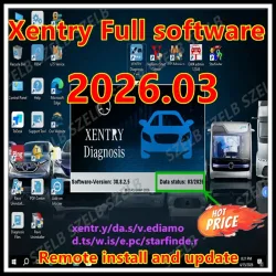 Neueste 2026.03 Xentry Software Ferninstallation und Aktivierung DT.S WI.S EP.C Vedamo für Auto-Diagnosegerät MB STAR SD C6 Openport