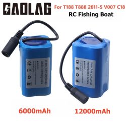 7,4 V 12000 Mah 6000 Mah Batterie Für T188 T888 2011-5 V007 C18 H18 V18 D18B FX88 Fernbedienung RC Angeln Köder Boot Batterie Teile