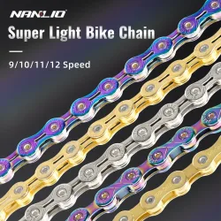 Nanlio Fahrradkette x8 x9 x10 x11 x12 mtb Rennrad ketten, Kette mit variabler Geschwindigkeit 116/126l hochwertiges Fahrrad zubehör