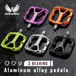 KRSEC 3-Lager-Fahrradpedale, CNC, ultraleicht, BMX, MTB, Rennrad, Pedale, rutschfeste Aluminiumlegierung, Fahrradteile