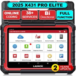 LAUNCH X431 PRO ELITE Autodiagnosetools Auto-OBD-OBD2-Scanner CAN FD/DOIP ECU-Codierung Bidirektionale Steuerung 31+ Reset