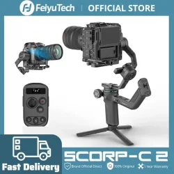 FeiyuTech SCORP C2 Stabilizzatore Gimbal per Fotocamera DSLR e Mirrorless, Gimbal Portatile per Vlogging, Tracciamento AI, Riprese Verticali