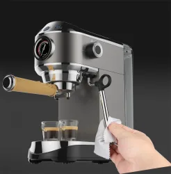 BioloMix 20 Bar Halbautomatische Espressomaschine ? Edelstahl mit Milchaufschäumrohr für Cappuccino & Latte
