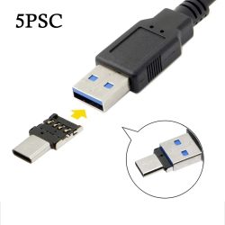 1-5 stücke Typ C Zu USB 2,0 OTG Adapter Micro USB Typ-c Stecker Auf USB Buchse konverter Für Macbook Samsung S20 USB C OTG Stecker
