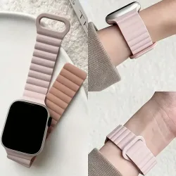 Magnetisches Schlaufenband für Apple Watch Ultra 2 49 mm 45 mm 44 mm 40 mm 41 mm 42 mm Silikonarmband iWatch Serie 9 8 7 6 SE 5 4 3 Armband