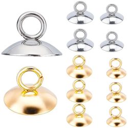 20 Stück 4/6/8/10 mm Edelstahlperlen Endkappen Verschluss Anhänger Charms Verbinder für DIY Schmuckherstellung