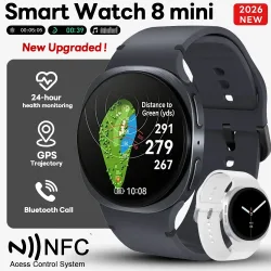 2026 Neue NFC Bluetooth Anruf Smartwatch 8 mini GPS-Navigation IP68 Wasserdicht Herzfrequenzüberwachung Smartwatch für Männer und Frauen