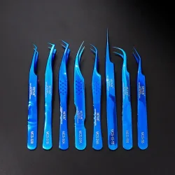 1 stücke Vetus MCS Serie Blau/Gold/Bunte Russische Volumen Bloom Wimpern Verlängerung Pinzette Edelstahl Präzision Lash Pinzette werkzeuge